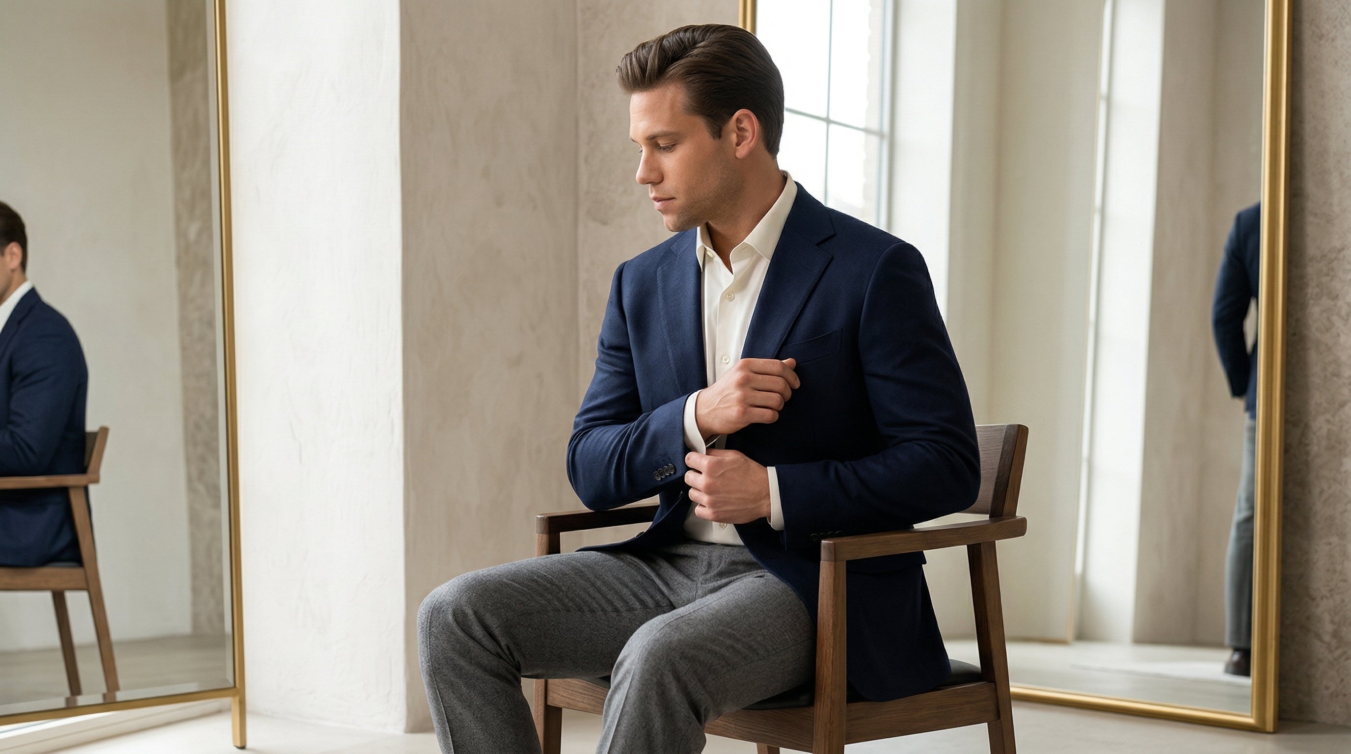 Blazer Fit Check — How to Sit and Check