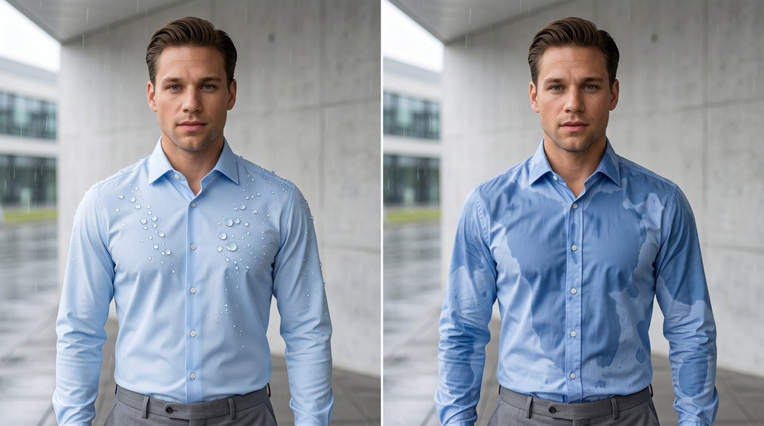 Water-Repellent Shirt vs Regular Shirt — Rain Test Comparison
