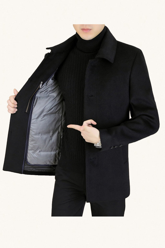 MONSEN Suitory Mid-Length Wool Coat product image
