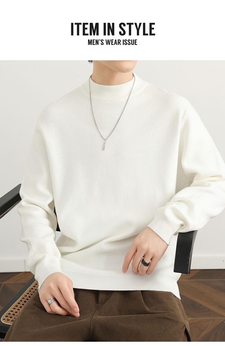 Fleece-Lined Mock-Neck Sweater