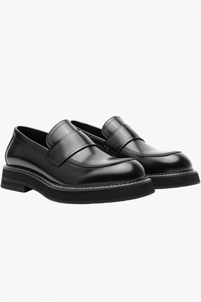MONSEN Suitory Glossy Cowhide Lift Loafers in Cowhide Leather product image