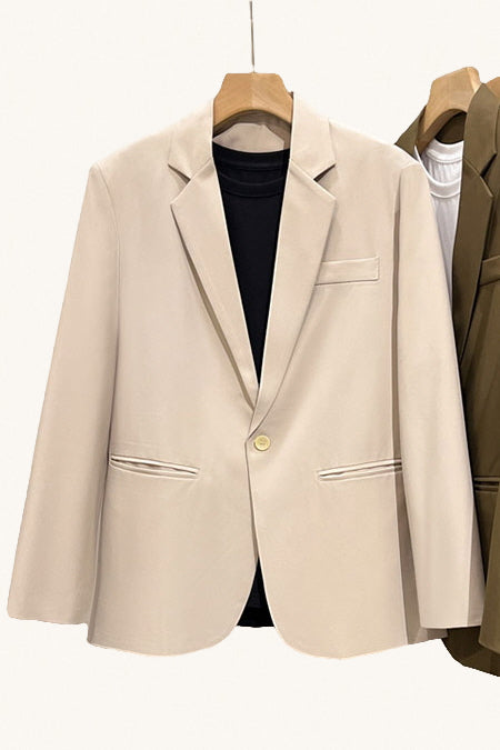 MONSEN Suitory Refined Mini Suit Jacket in Denim product image