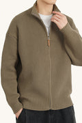 MONSEN Suitory Cotton-Rich Knit Cardigan front view
