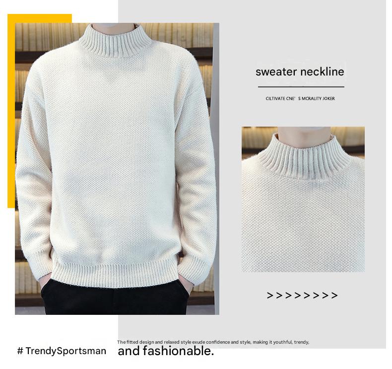 Mock-Neck Fleece Chenille Sweater