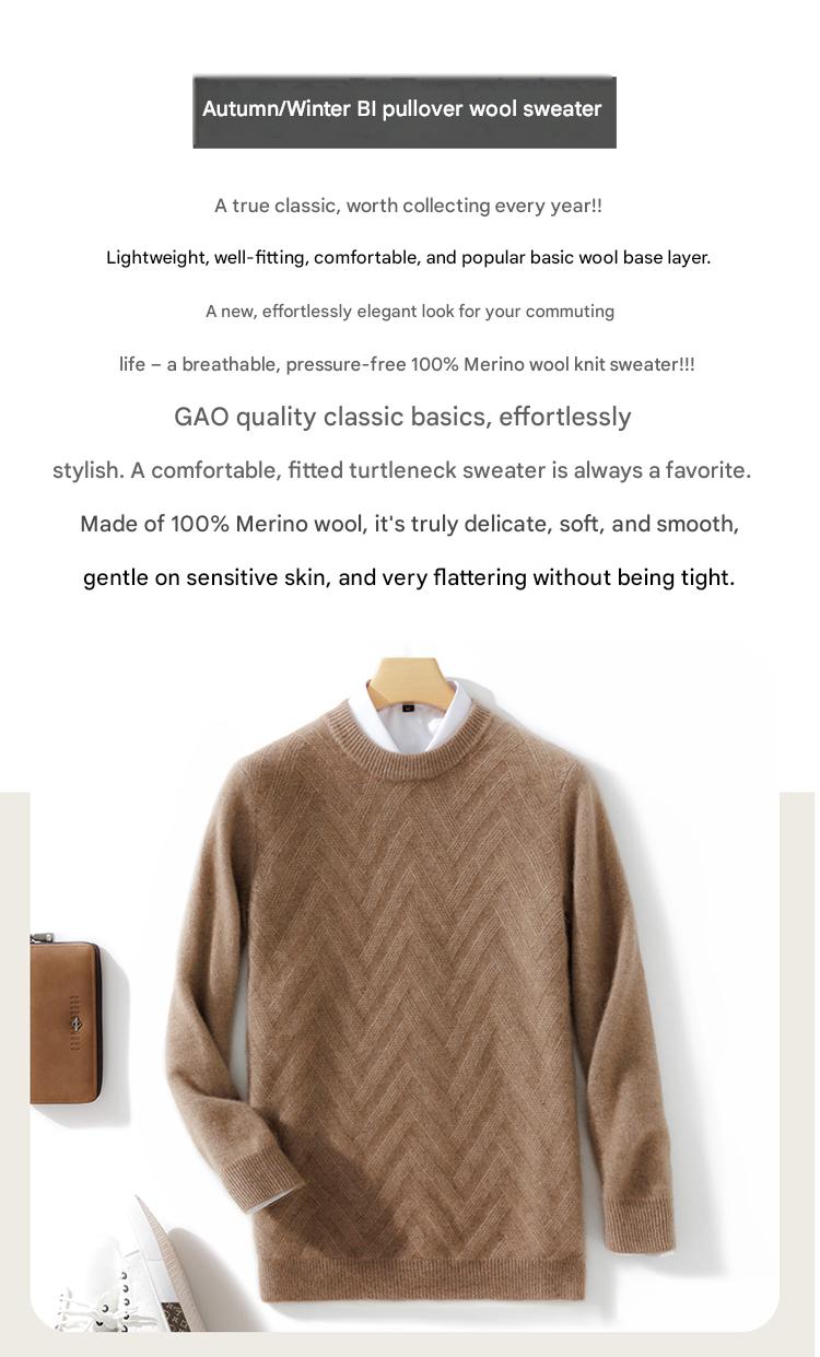 AW 100% Wool Crew Thick Sweater