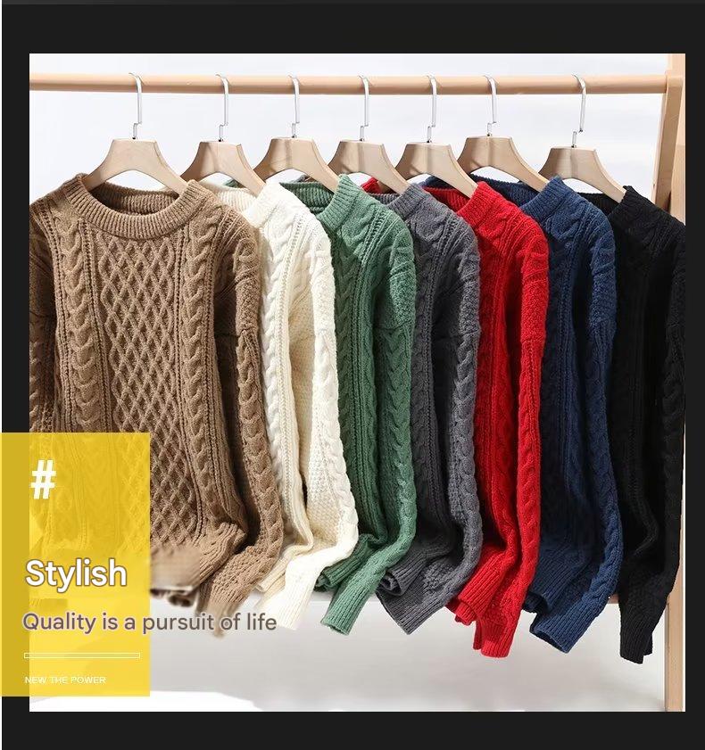 Cable-Knit Crewneck Sweater