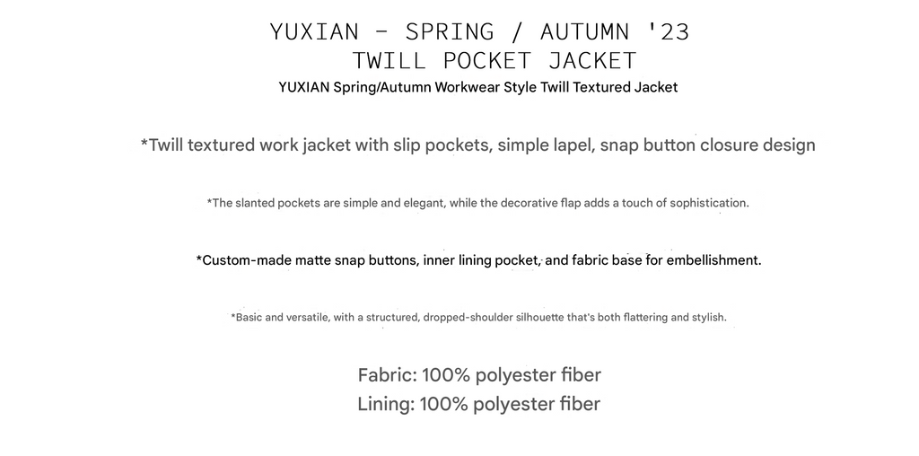 MONSEN Suitory Textured Twill Pocket Work Jacket product image