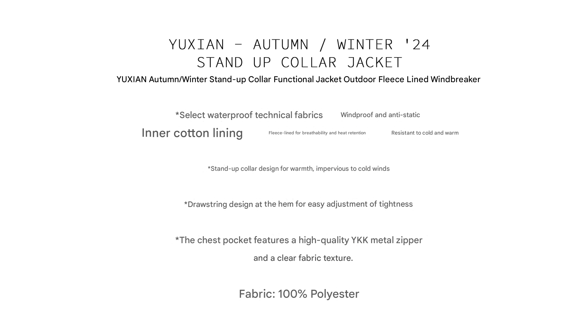 MONSEN Suitory 4-Way Stretch Fleece-Lined Waterproof Windbreaker Jacket product image