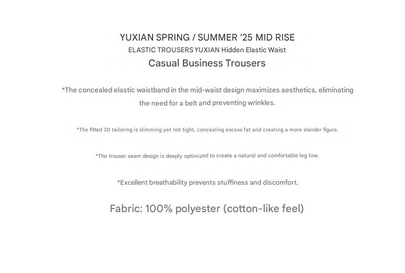 MONSEN Suitory Hidden-Elastic Waist Stretch Ankle Trousers in Performance Blend product image