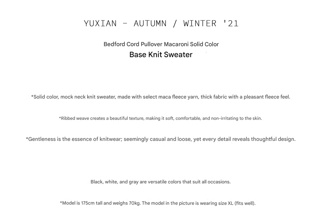 MONSEN Suitory Ribbed Mock Neck Knit Sweater in Fleece-Lined product image