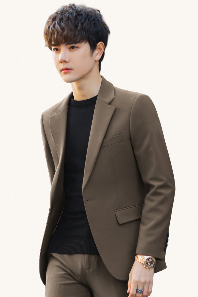 MONSEN Suitory Lightweight Slim Casual Suit Jacket front view