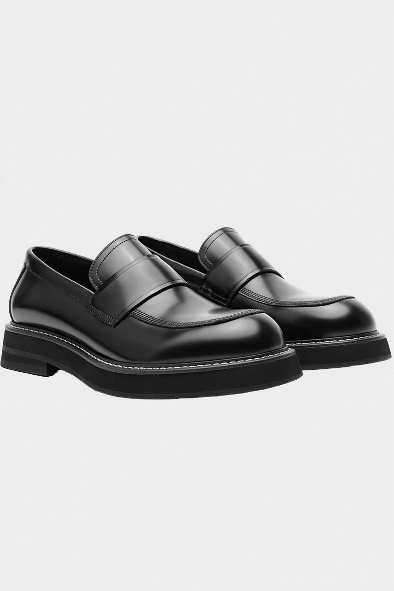 MONSEN Suitory Glossy Cowhide Lift Loafers in Cowhide Leather product image