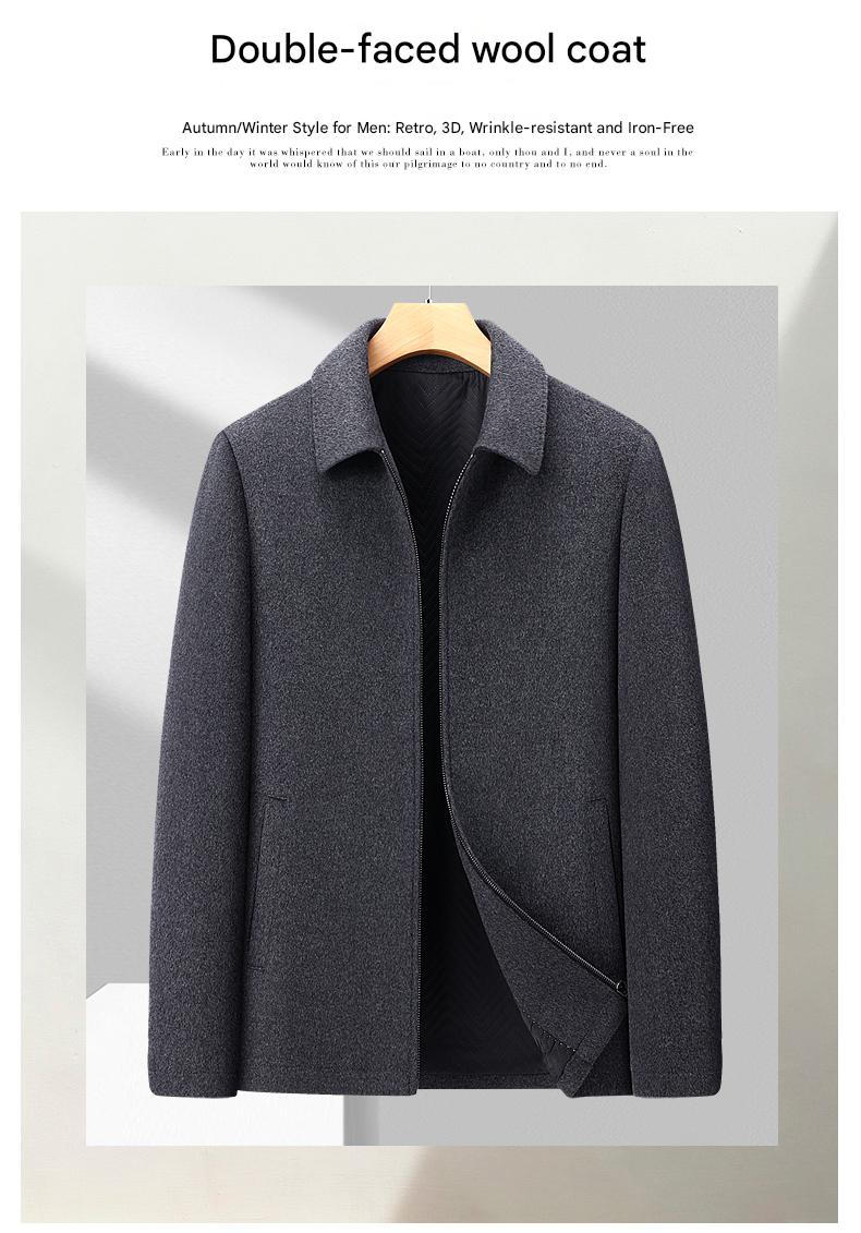 100% Sheep-Wool Lapel Jacket