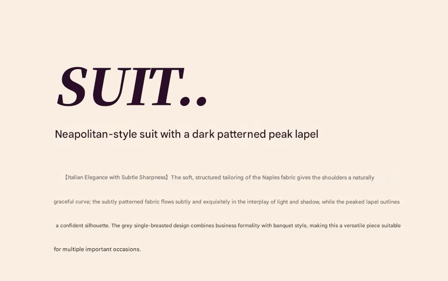 MONSEN Suitory Peak Lapel Formal Business Suit in Performance Blend product image