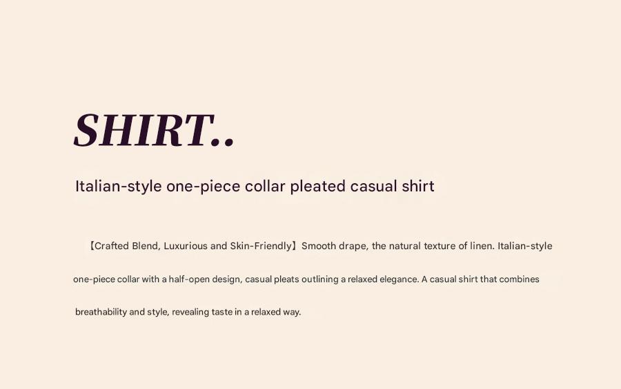 MONSEN Suitory One-Piece Collar Textured Shirt in Linen product image