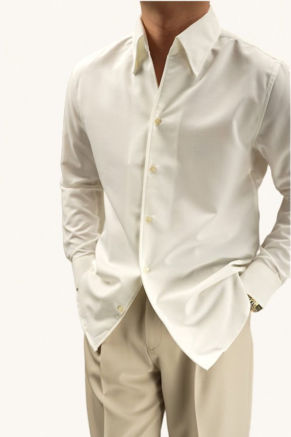 MONSEN Suitory Non-Iron V-Neck Naples Shirt in Performance Blend product image