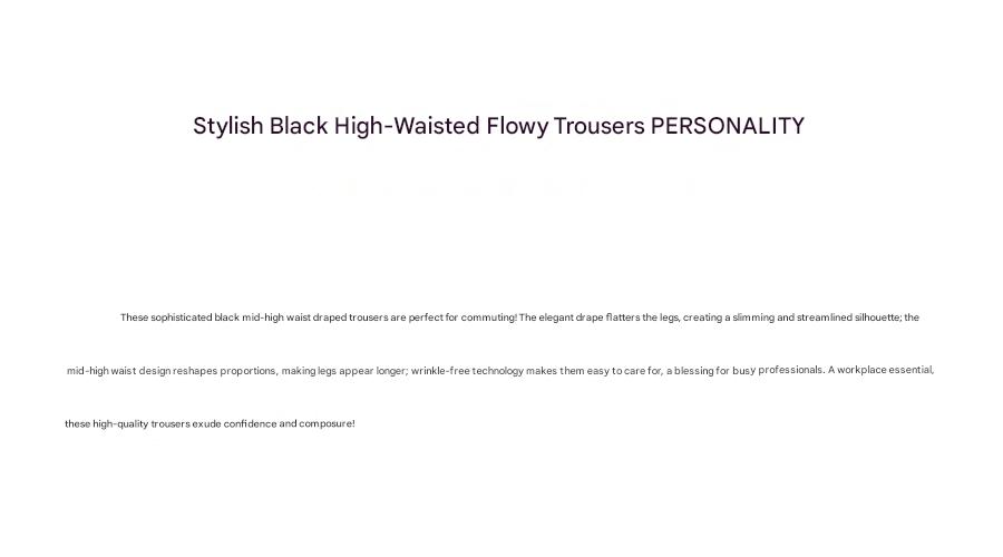 Wrinkle-Resistant Straight Trousers