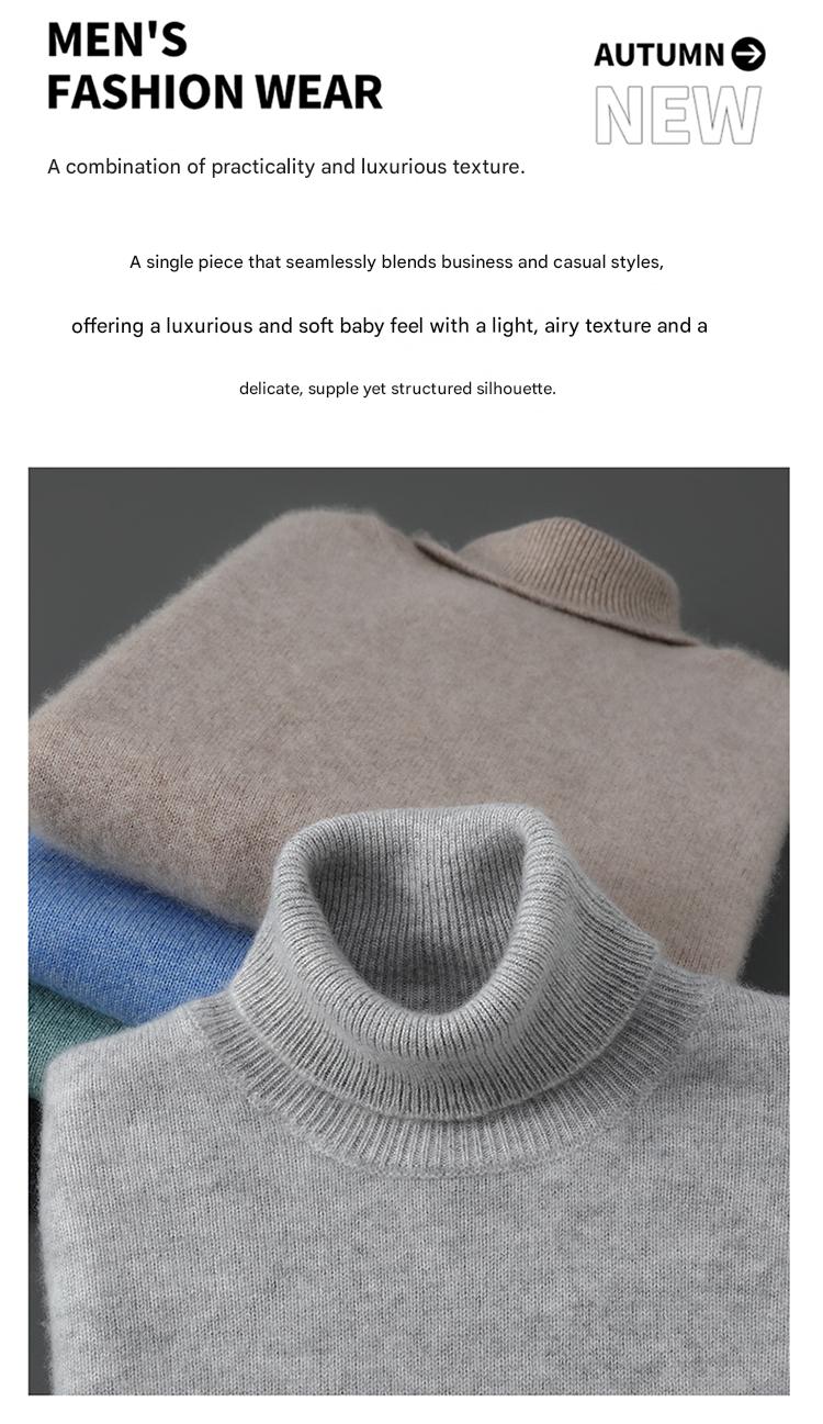 100% Wool Turtleneck Sweater 1