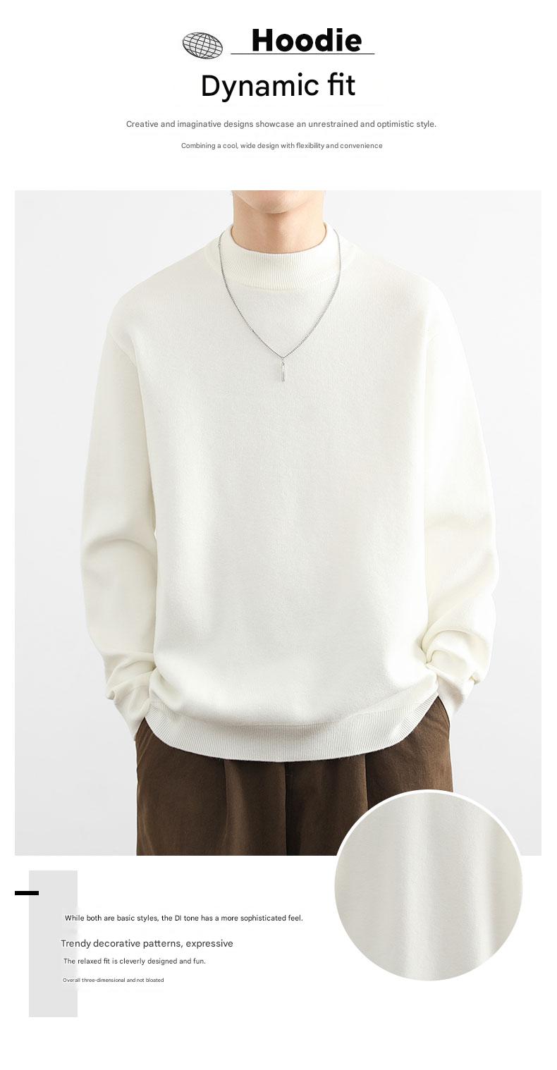 Fleece-Lined Mock-Neck Sweater
