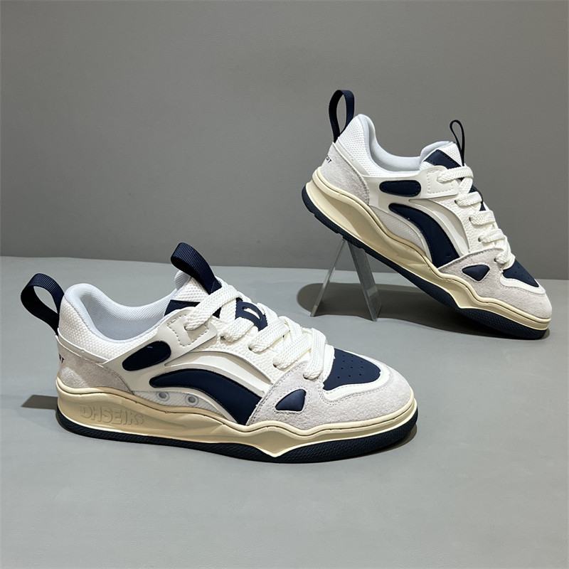 MONSEN Suitory White Low-Top Court Sneakers in Leather product image