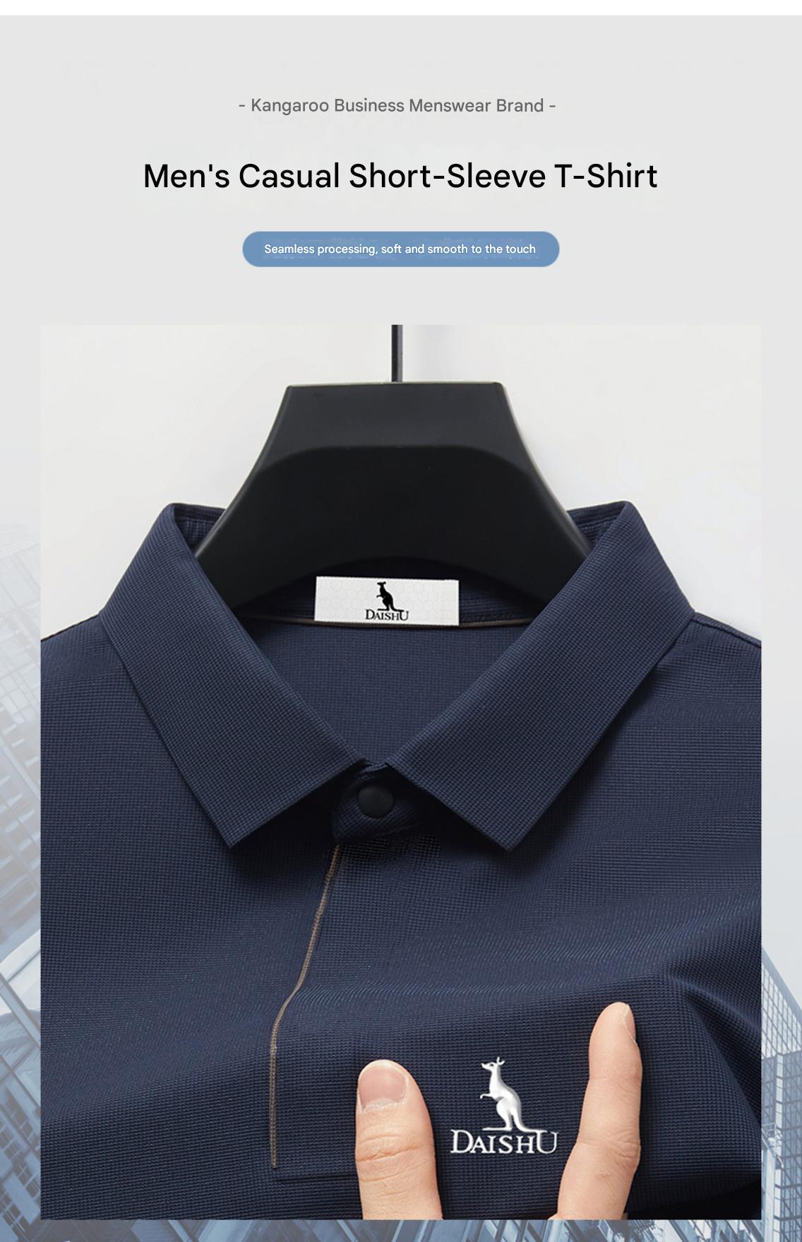 MONSEN Suitory Ice-Silk Seamless Short-Sleeve Polo in Silk Blend product image