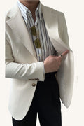 MONSEN Suitory Neapolitan Slim Single-Breasted Suit Jacket in Performance Blend front view