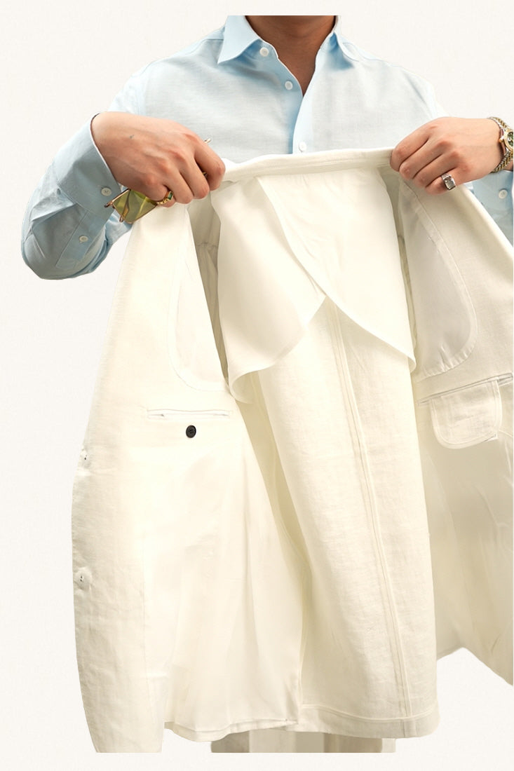 MONSEN Suitory Half-Lined 100% Linen Suit product image