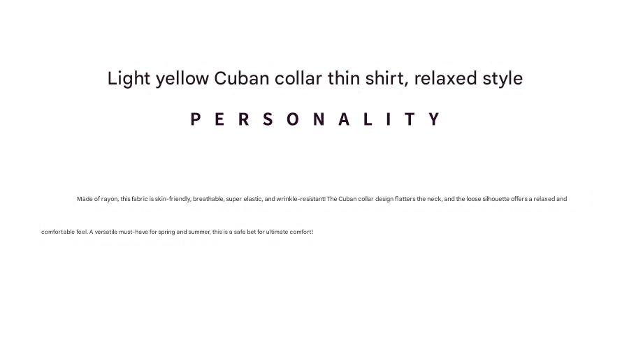 MONSEN Suitory Lightweight Cuban Collar Shirt product image