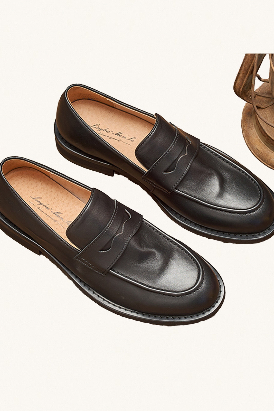 MONSEN Suitory British-Style Genuine Leather Loafers product image