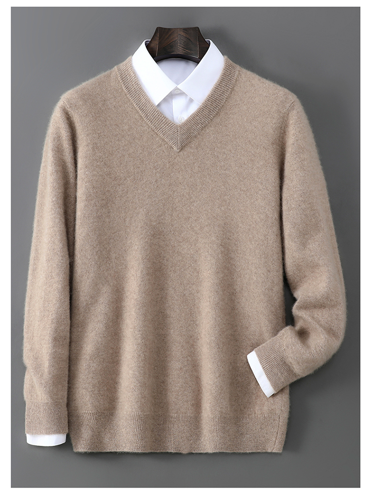 100% Wool V-Neck Sweater