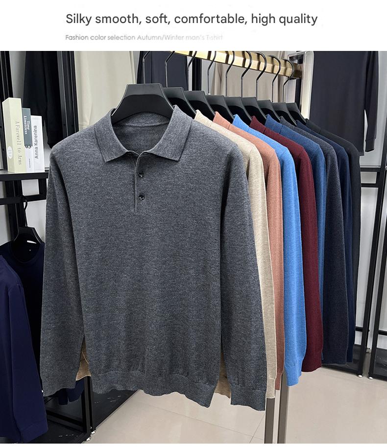 MONSEN Suitory 100% Cashmere Polo Knit product image