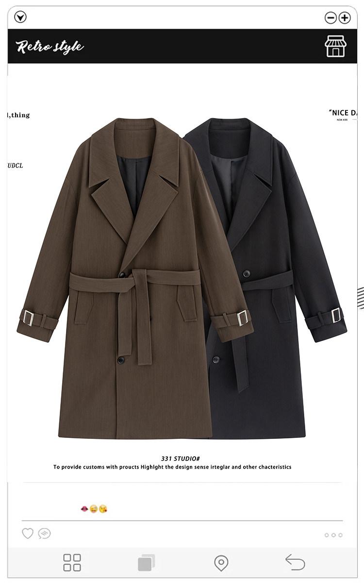 MONSEN Suitory British-Style Over-Knee Trench Coat in Performance Blend product image