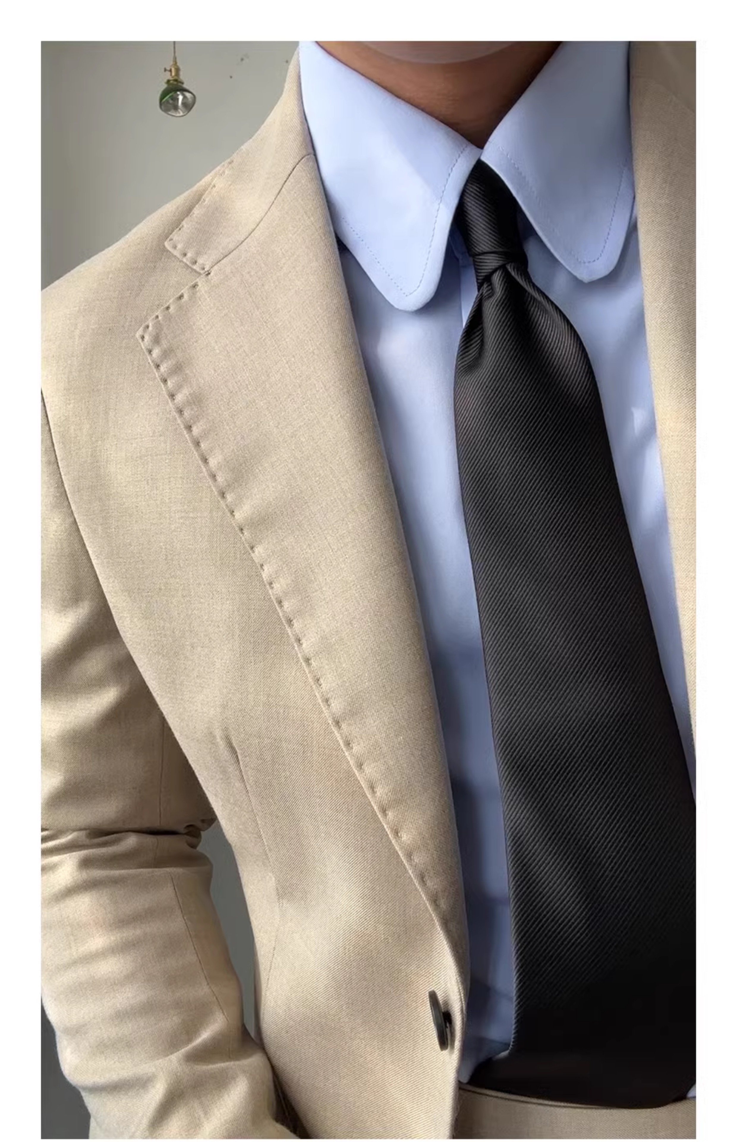 Vintage Rounded-Collar Dress Shirt