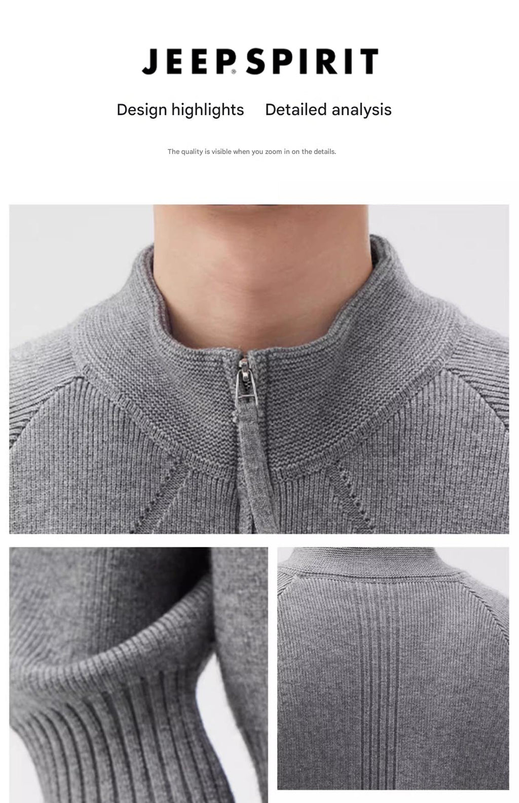 Thick Knit Stand-Collar Cardigan