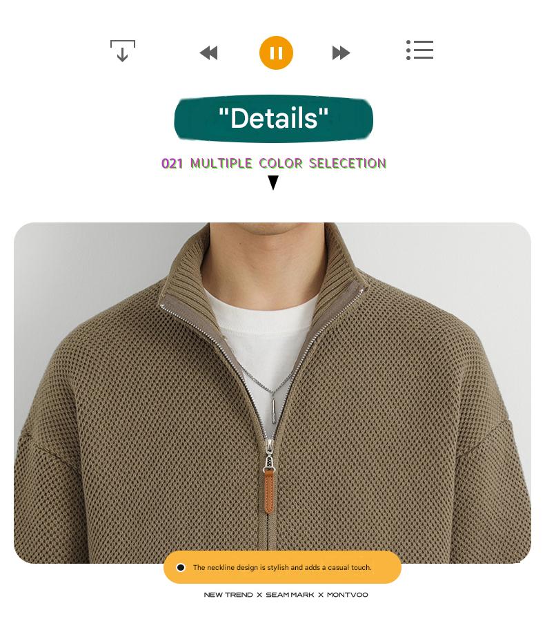 Cotton-Rich Knit Cardigan