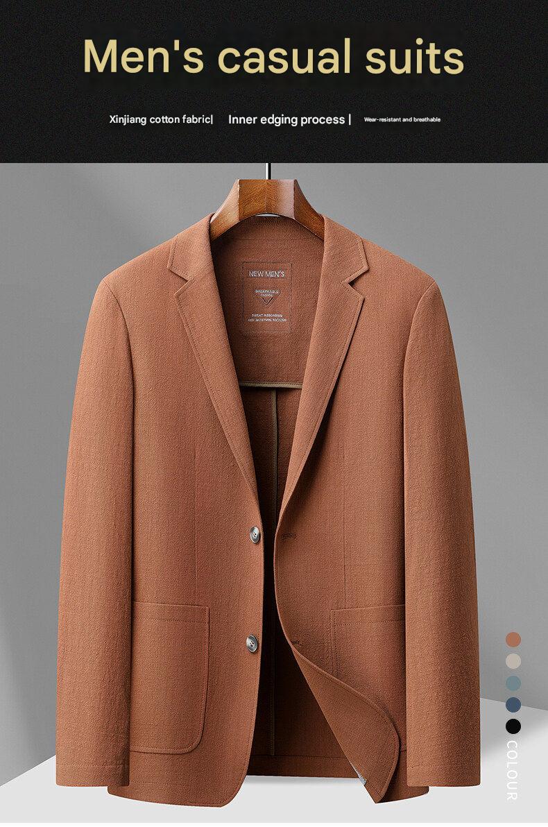 MONSEN Suitory 100% Cotton Single-Breasted Blazer product image