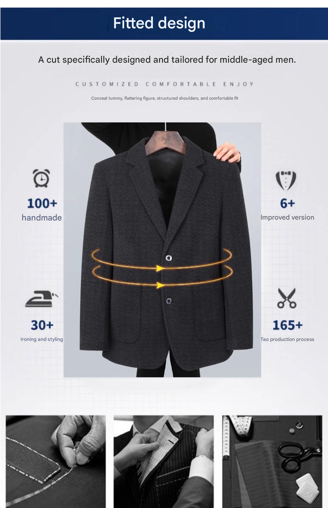 MONSEN Suitory Easy-Care Relaxed Fit Single Blazer in Cotton product image
