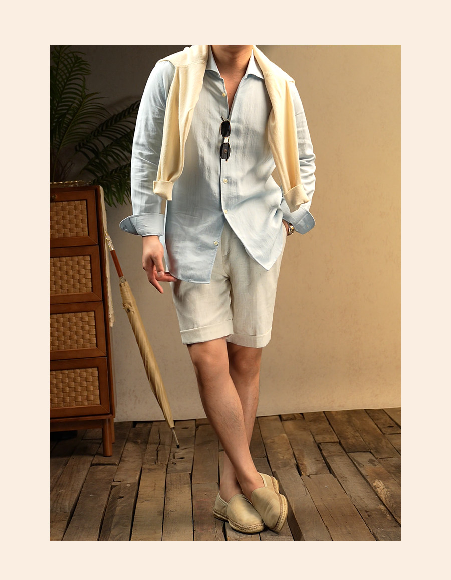 One-Piece Collar Textured Shirt