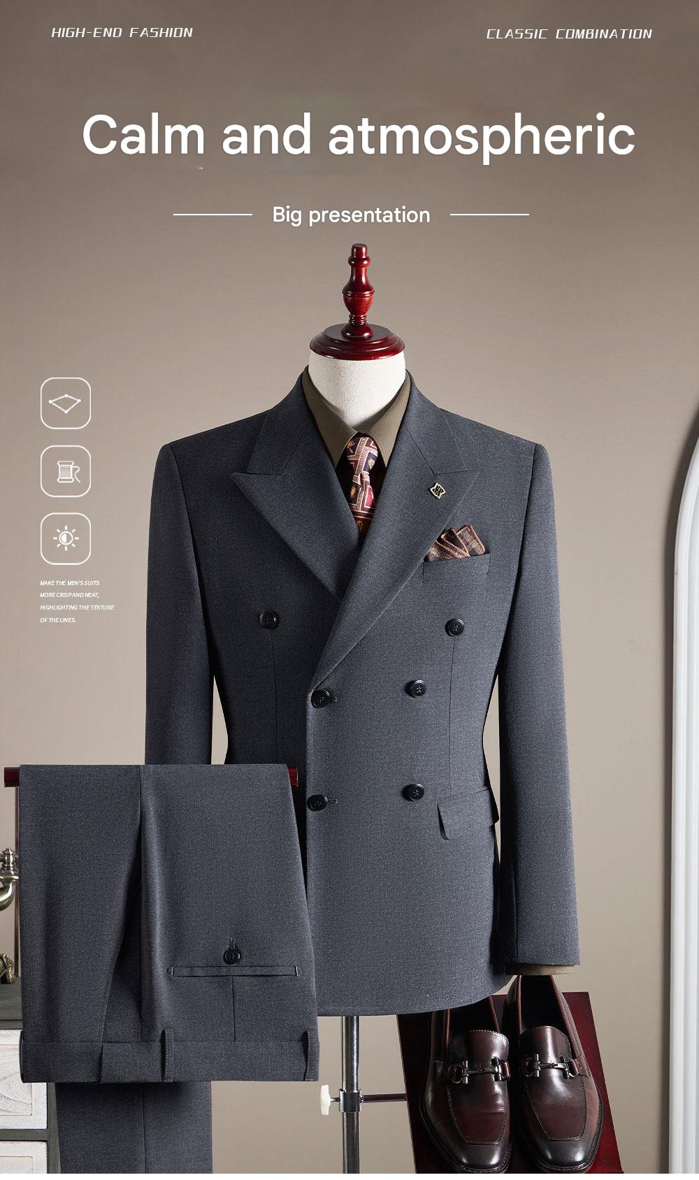 MONSEN Suitory A Refined Double-Breasted Suit in Performance Blend product image