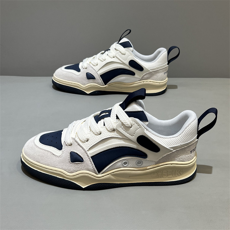 MONSEN Suitory White Low-Top Court Sneakers in Leather product image