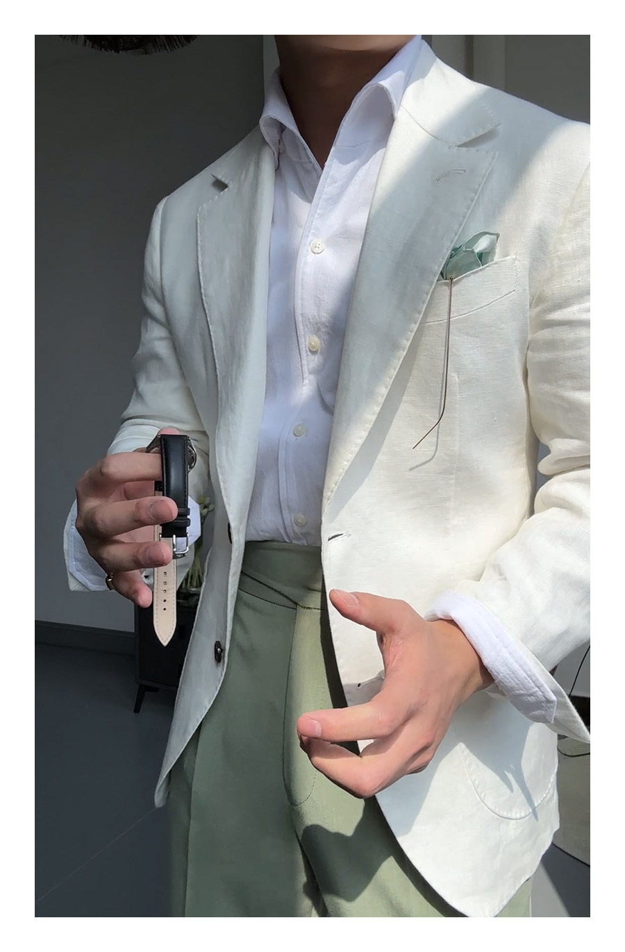 MONSEN Suitory SB, Slim 100% Linen Blazer product image