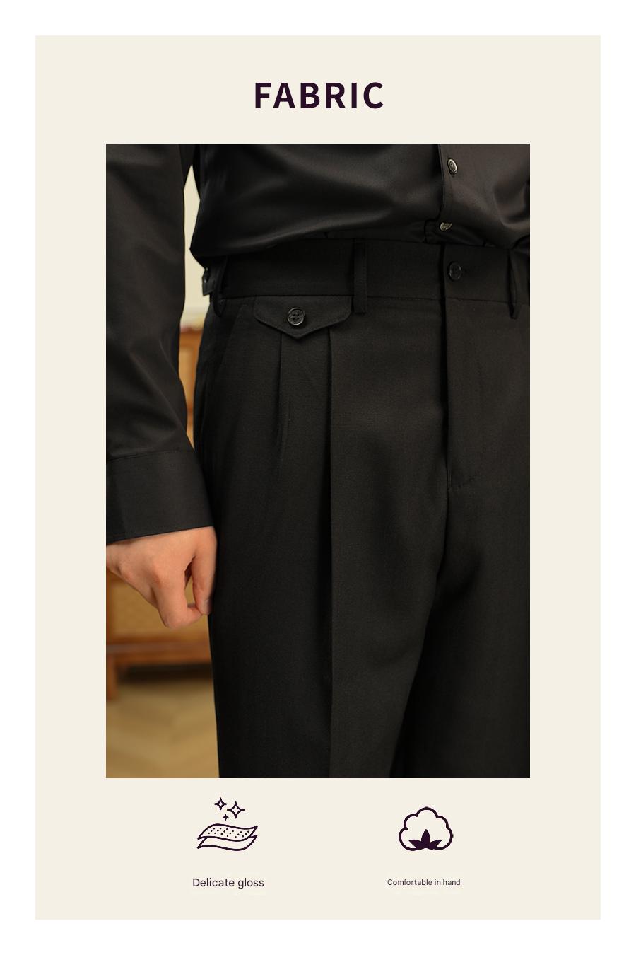 Wrinkle-Resistant Straight Trousers