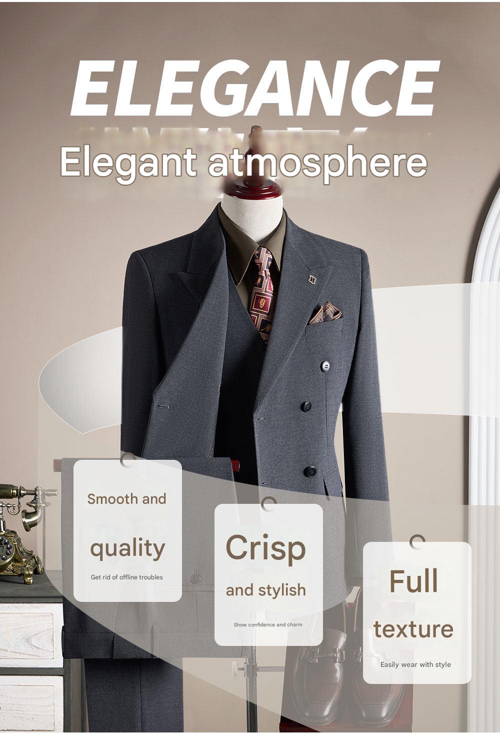 MONSEN Suitory A Refined Double-Breasted Suit in Performance Blend product image