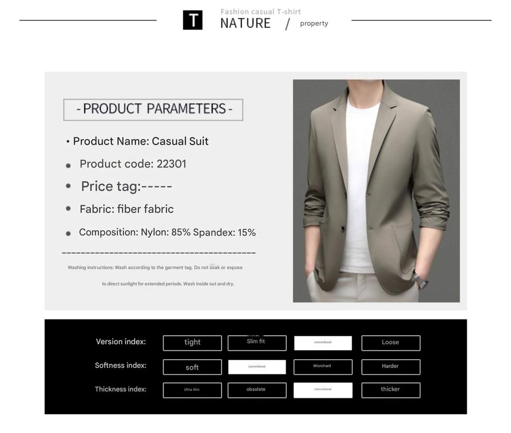 MONSEN Suitory Lightweight Anti-Wrinkle Blazer in Silk Blend product image