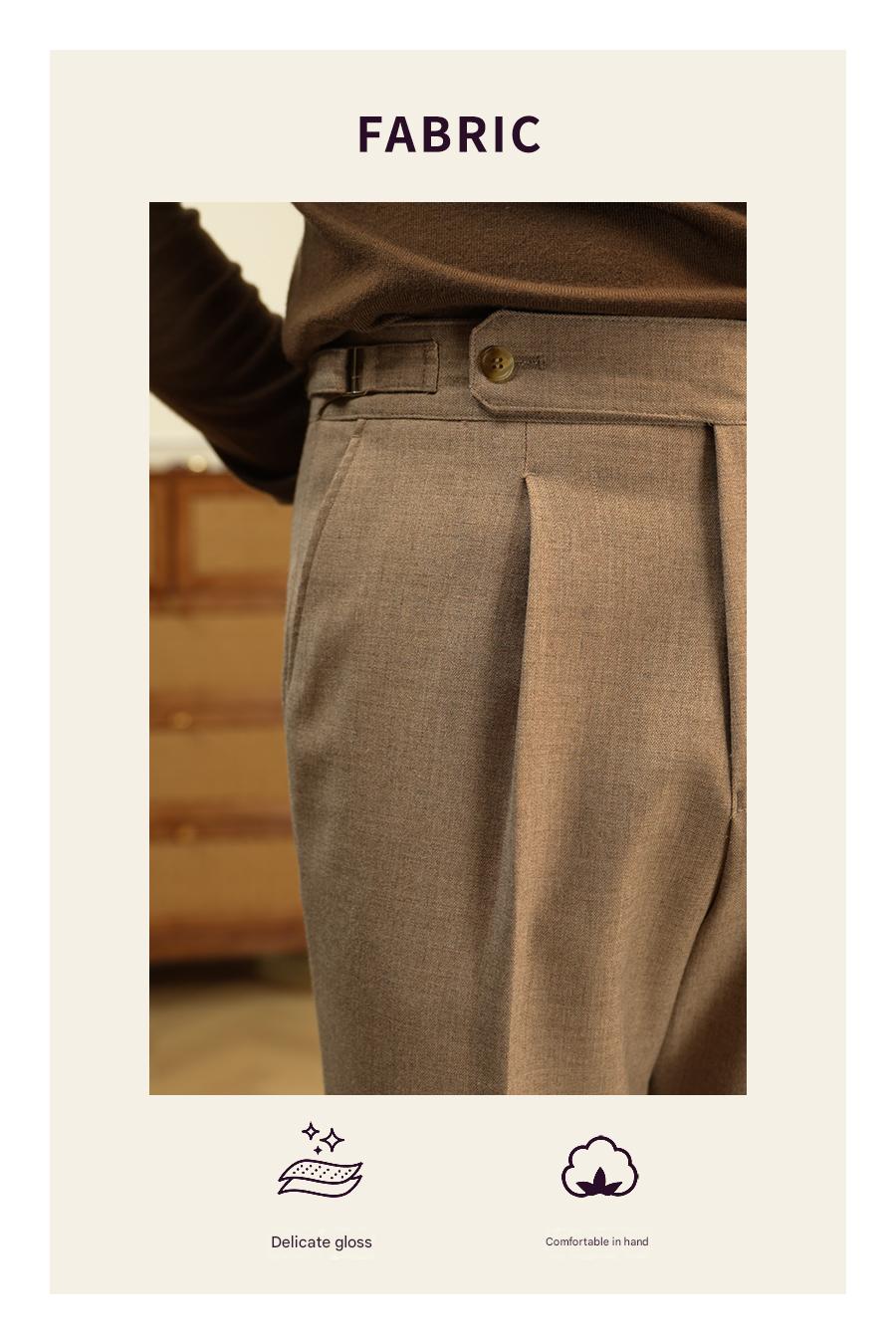 High-Waist Straight Trousers