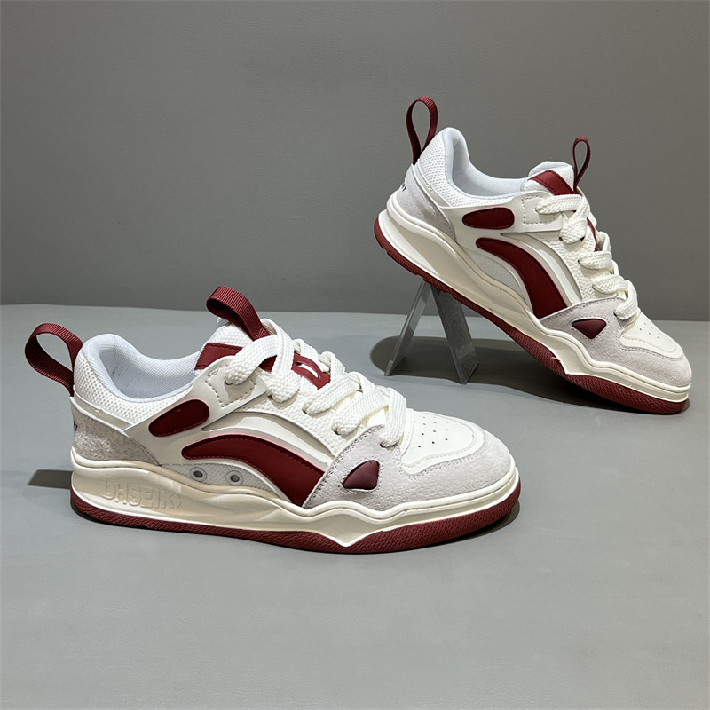 MONSEN Suitory White Low-Top Court Sneakers in Leather product image