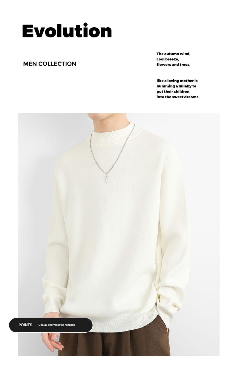Fleece-Lined Mock-Neck Sweater
