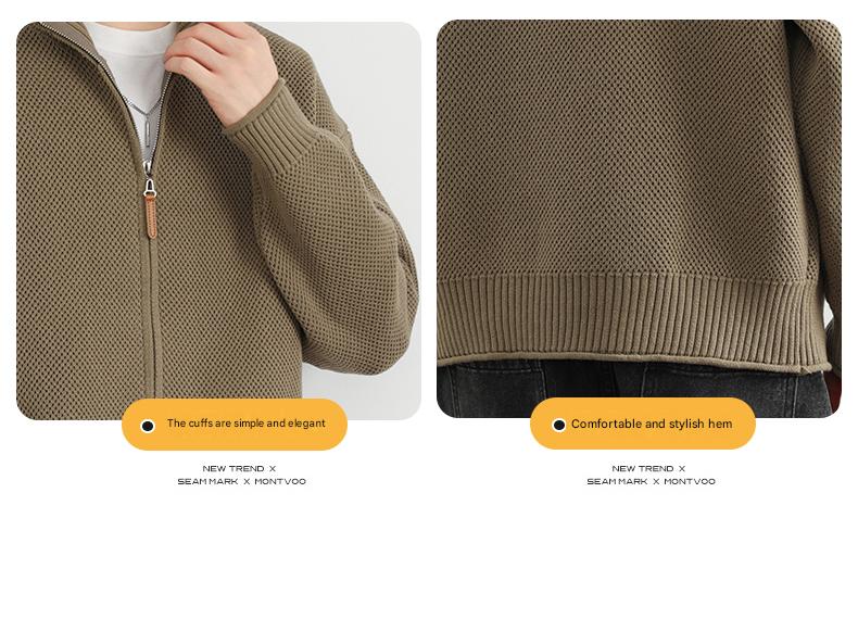 Cotton-Rich Knit Cardigan