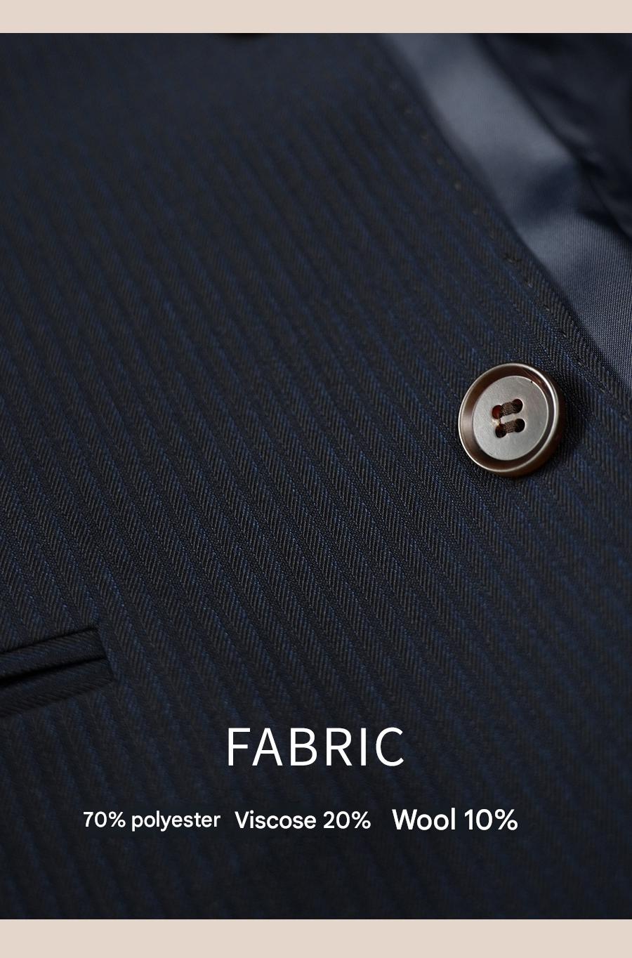 MONSEN Suitory Napoli Navy Dark-Stripe Suit in Wool product image