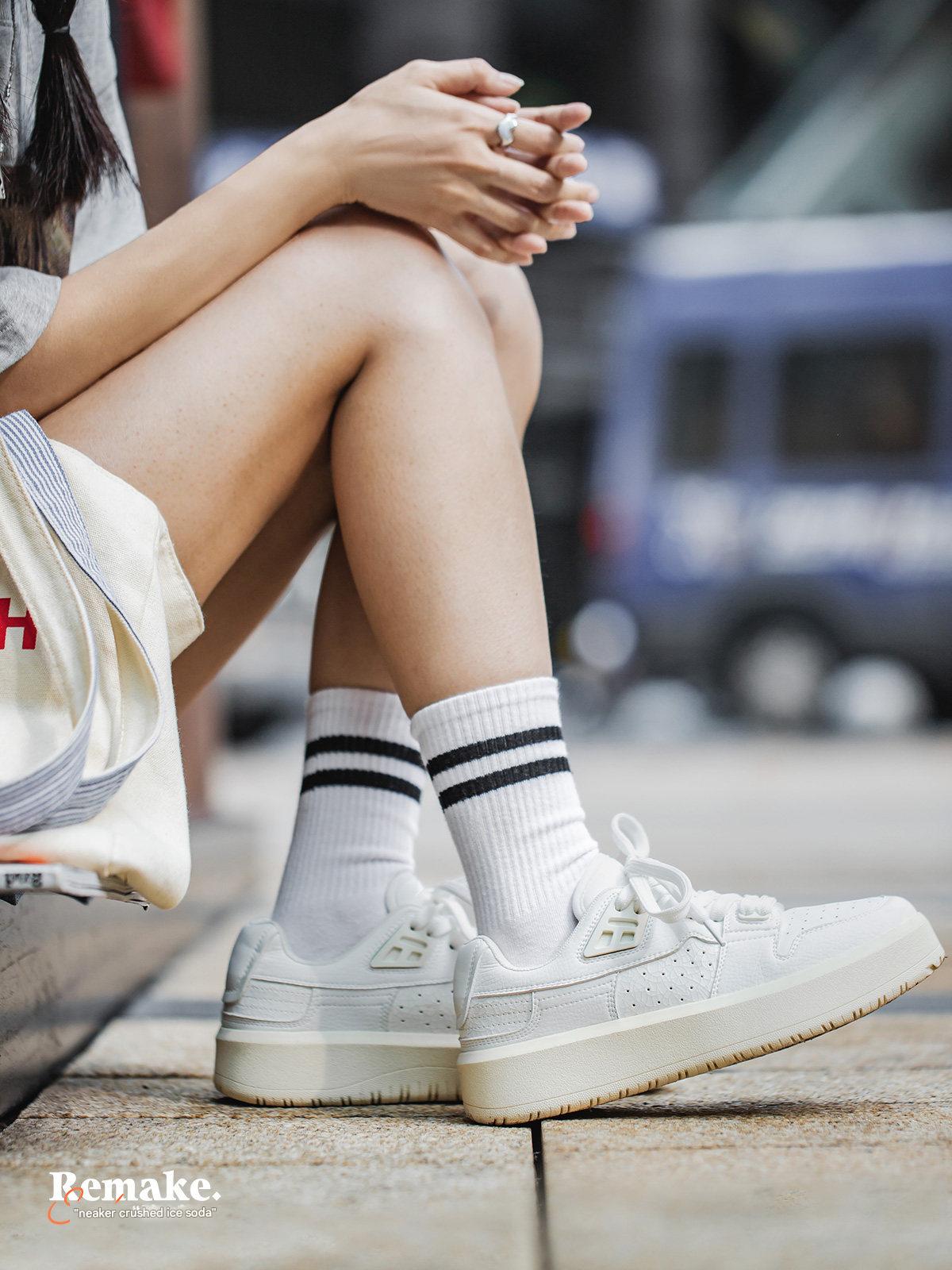MONSEN Suitory Icy Soda Platform Sneakers in Denim product image